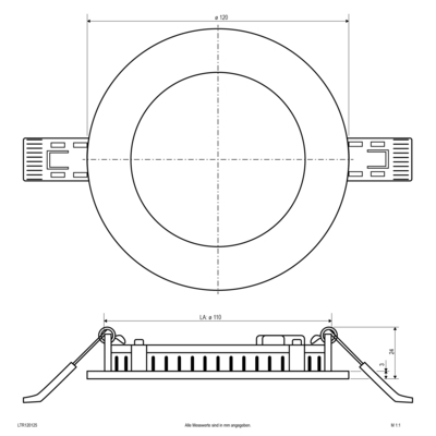 EVN Lichttechnik LED-Einbaupanel LTR120125