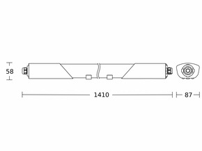 Steinel Sensor-LED-Innenleuchte 4000k 1370x87x58 mm RS PRO 5100 SC 5C