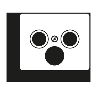 Jung Abdeckung schwarz für SAT-TV-Dose SL 561 SAT SW