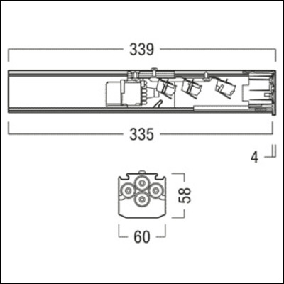 Zumtobel Group Einspeisung weiß TECTON TE WH IP64