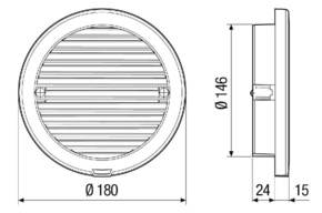 Maico Außenabdeckung weiß, E-Set PP45 PP 45 AKR