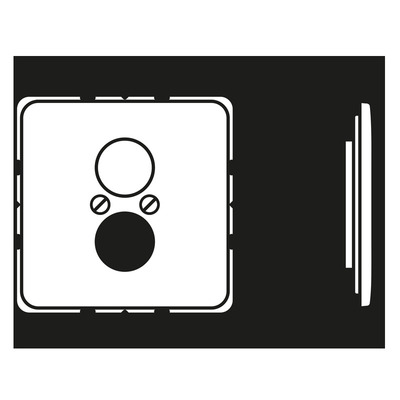 Jung Abdeckung schwarz für 2 Kleinst.Dosen CD 562 SW