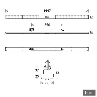 LTS Licht&Leuchten LED-Stromschienenleuchte 840, DALI LUZT1510684060ORGRsi