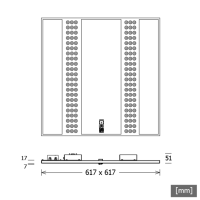 LTS Licht&Leuchten LED-Einlegeleuchte M625 840, DALI OPTR1060625840ORGRws