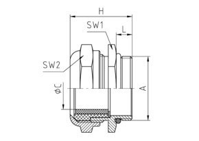 Jacob MS-Kabelverschraubung PG 21, M25x1,5 101021M25 Jacob MS-Kabelverschraubung PG 21, M25x1,5 101021M25