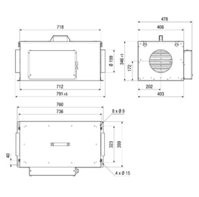 Maico Compaktbox DN 200 ECR 20-2 EC