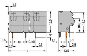 WAGO GmbH & Co. KG Leiterplattenklemme 2,5mm² 254-655