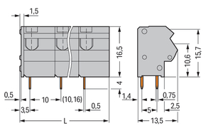 WAGO GmbH & Co. KG Leiterplattenklemme 2,5mm² 254-655