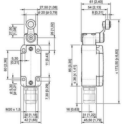 Stahl Positionsschalter Drehhebel 8070/2-1-D-U60