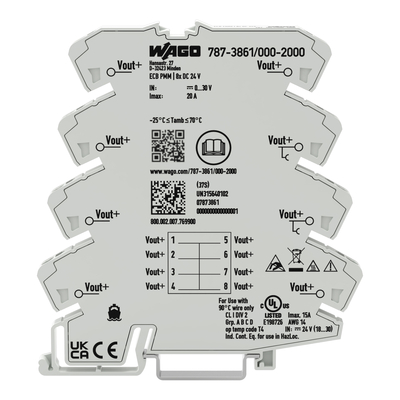 WAGO GmbH & Co. KG Potentialverteilermodul 8 Klemmstellen 24V 787-3861/000-2000