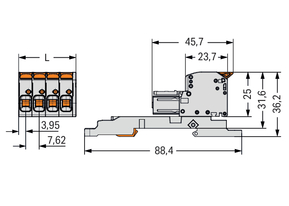 WAGO GmbH & Co. KG 1-Leiter-Federleiste Push-inCAGECLAMP,lgr 831-1105/306-000