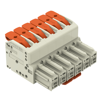 WAGO GmbH & Co. KG 1-Leiter-Federleiste Push-inCAGECLAMP,sw 831-1106/322-004