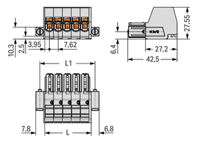 WAGO GmbH & Co. KG 1-Leiter-Federleiste CAGECLAMP,10mm²,lgr 831-3102/107-000
