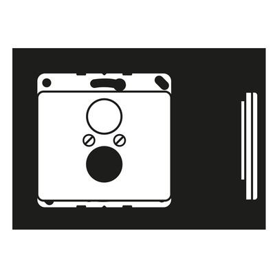 Jung Abdeckung schwarz für 2 Kleinst.Dosen SL 562 SW