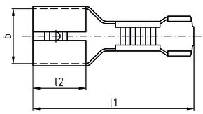 Intercable Tools Flachsteckhülsen 0,5-1qmm 6,3x0,8 ICC168FH
