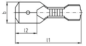 Intercable Tools Flachstecker 0,5-1qmm 6,3x0,8 ICC168FS