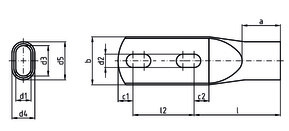 Intercable Tools Doppel-Presskabelschuh 2x120qmm, 2xM12 ICD12012DDL #180255