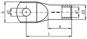 Intercable Tools Presskabelschuh 95qmm M20 verz. ICD9520BK