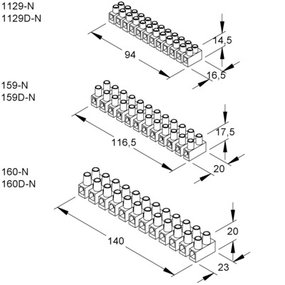 HKL Euroklemme 0,75-1,5qmm 1129D-N