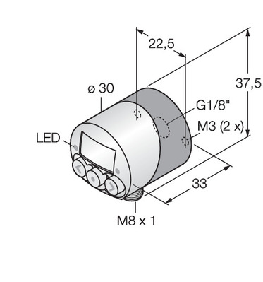 Turck Drucksensor IO-Link mit 2 PNP PK01VN12AL2UP8XV1141