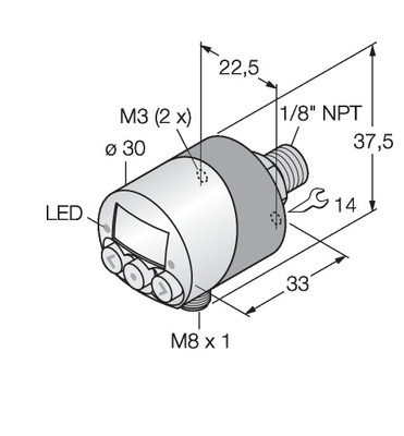Turck Drucksensor IO-Link mit 2 PNP PK01VN14AL2UP8XV1141