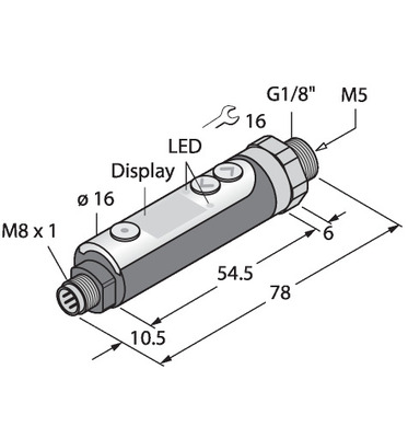 Turck Drucksensor IO-Link mit 2 PNP PK10V-P13-2UP8XV1141