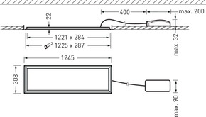 Trilux LED-Einbauleuchte 840, weiß ArimoFit G2 #8160040