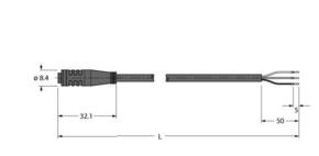 Turck Aktuator- u. Sensorleitung PUR PKG3S-1/TXL