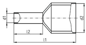 Intercable Tools Zwillingsaderendhülse 2x2,5qmm blau ICIAE210Z