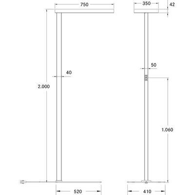 Brumberg Leuchten LED-Stehleuchte 4000K, silber 77452694