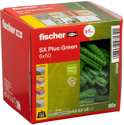 Fischer Deutschl. Dübel SX Plus SX Plus Green 6x50