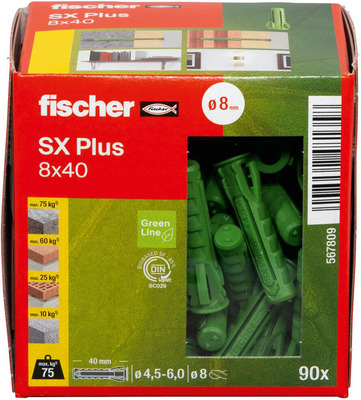 Fischer Deutschl. Dübel SX Plus SX Plus Green 8x40
