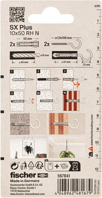 Fischer Deutschl. Dübel SX Plus SXPlus10x50RHNK(VE2)