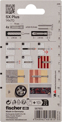 Fischer Deutschl. Dübel SX Plus SXPlus14x70K(VE4)