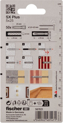 Fischer Deutschl. Dübel SX Plus SXPlus5x25K(VE50)