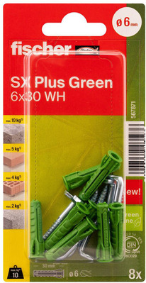Fischer Deutschl. Dübel SX Plus Green SXPlus6x30WHK(VE8)