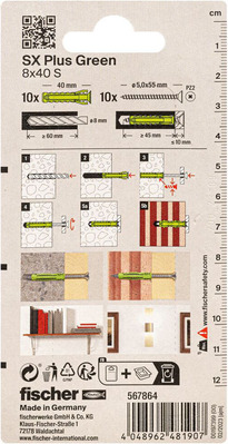 Fischer Deutschl. Dübel SX Plus Green SXPlus8x40SK(VE10)