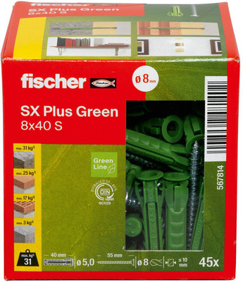 Fischer Deutschl. Dübel SX Plus SXPlusGreen8x40S