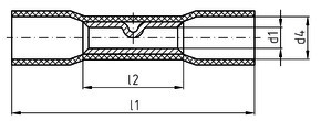 Intercable Tools Stoßverbinder 0,1-0,4qmm gelb ICIQ05WSV