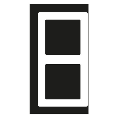 Jung Rahmen 2-fach weiß waage/senkrecht AS 582