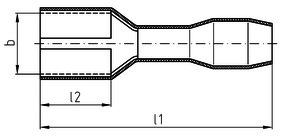 Intercable Tools Flachsteckhülse 0,5-1qmm 6,3x0,8 ICIQ168FHVI