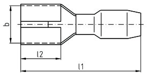 Intercable Tools Flachsteckhülse 1,5-2,5qmm 6,3x0,8 ICIQ268FHB