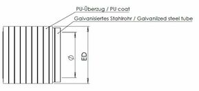 Wiska Schutzschlauch, Stahl verz NW10, lichtgrau BMCG-PU-C-10-LG