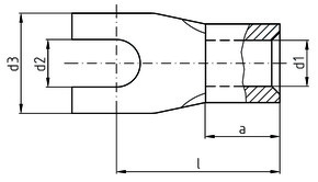Intercable Tools Quetschkabelschuh 10qmm M5 Gabelf. ICQ105G