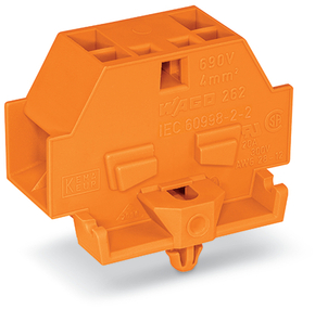 WAGO GmbH & Co. KG 4-Leiter-Klemme o. Drücker mit Rastfuß,orange 262-346