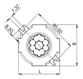 Wiska Kreuzschalter lichtgrau COMBI304SWITCHRS71LG