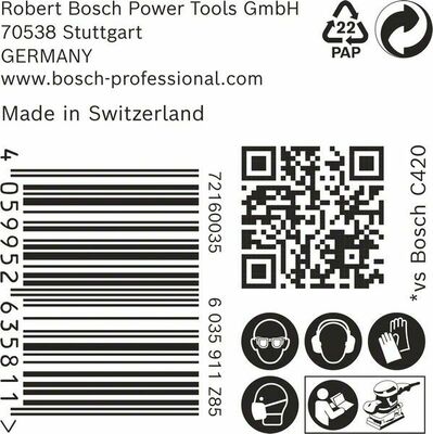 Bosch Power Tools EXPERT M480 Schleifnetz 2608901631 2608901631 (VE50)