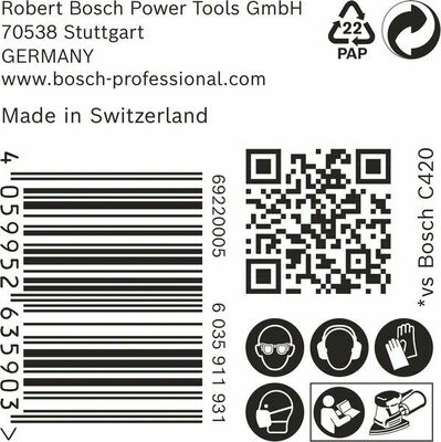 Bosch Power Tools EXPERT C470 Schleifpapier 2608901640 2608901640 (VE50)