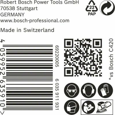 Bosch Power Tools EXPERT C470 Schleifpapier 2608901641 2608901641 (VE50)
