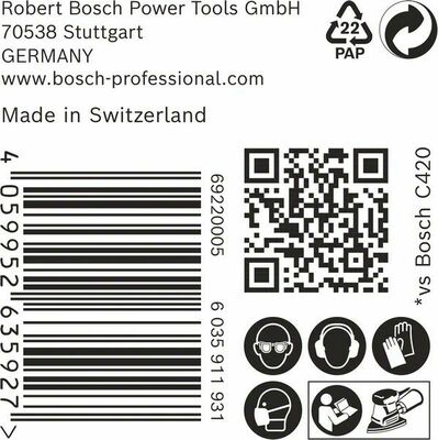 Bosch Power Tools EXPERT C470 Schleifpapier 2608901642 2608901642 (VE50)
